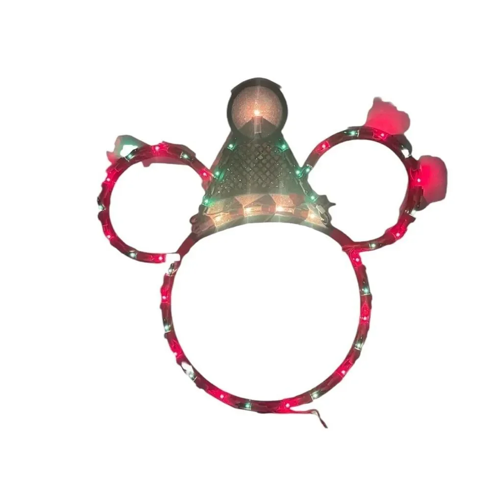 Rare Green/Red Lighted Mickey Mouse Disney Light Up Christmas Window Decor 2009
